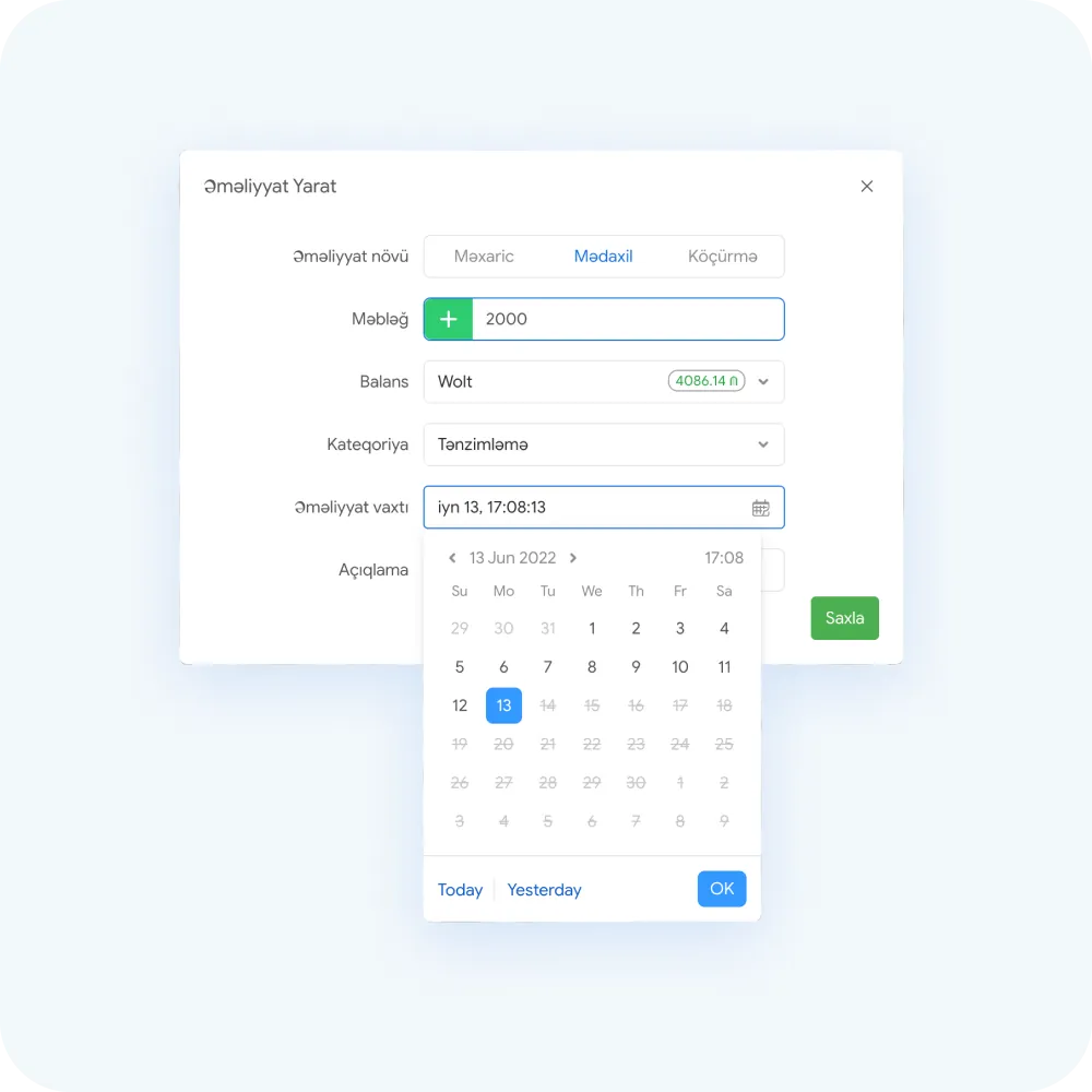 Creating transaction