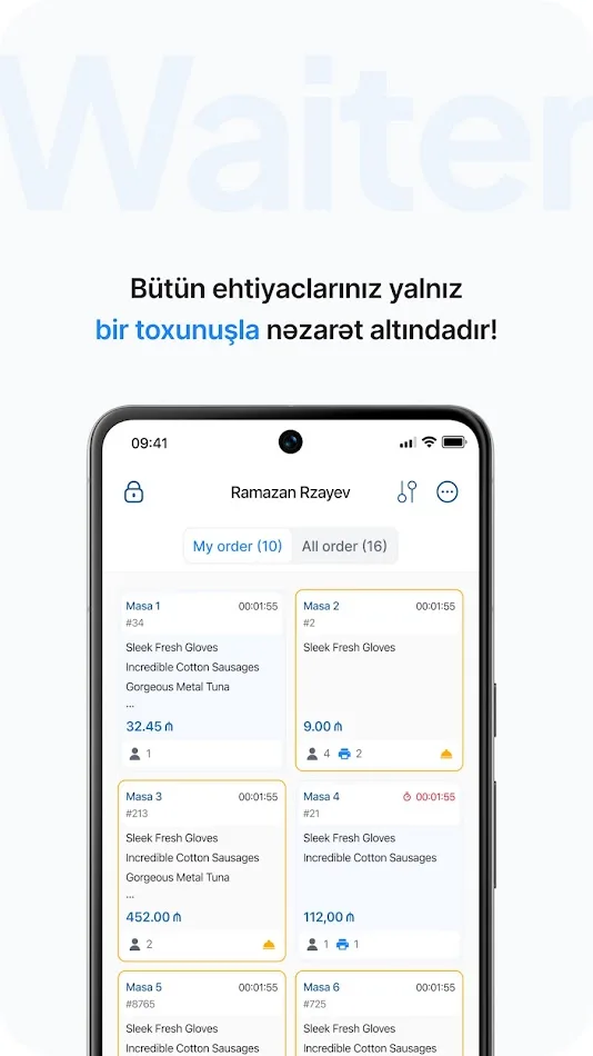 Clopos Waiter app screenshot 2